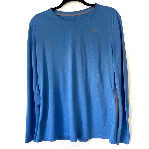 Nike Long Sleeve Blue Running Top Extra Large xl - Picture 3 of 6